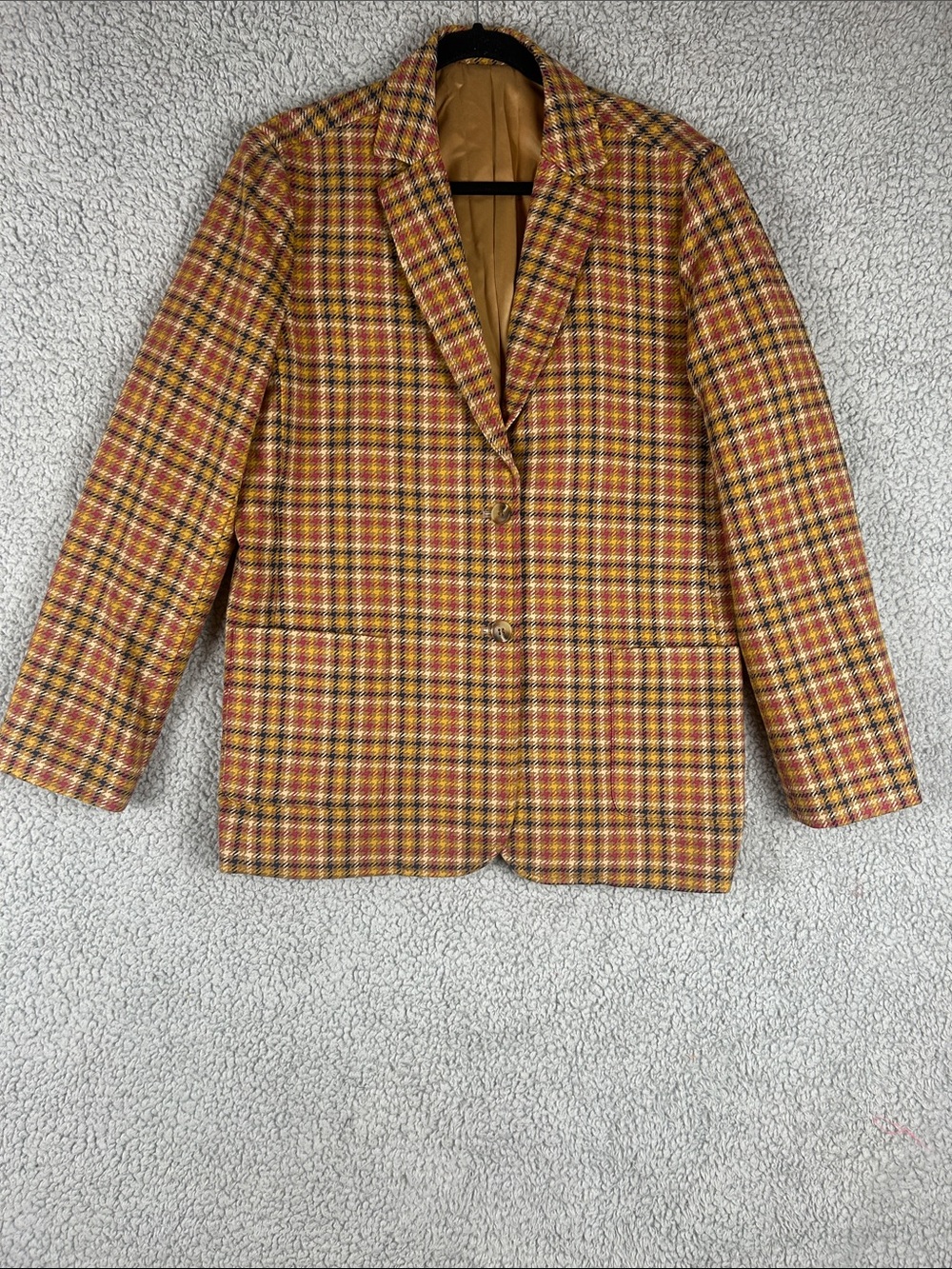 Like New J.McLaughlin Aubrey Blazer Jacket Button Front Check Pattern Size XL